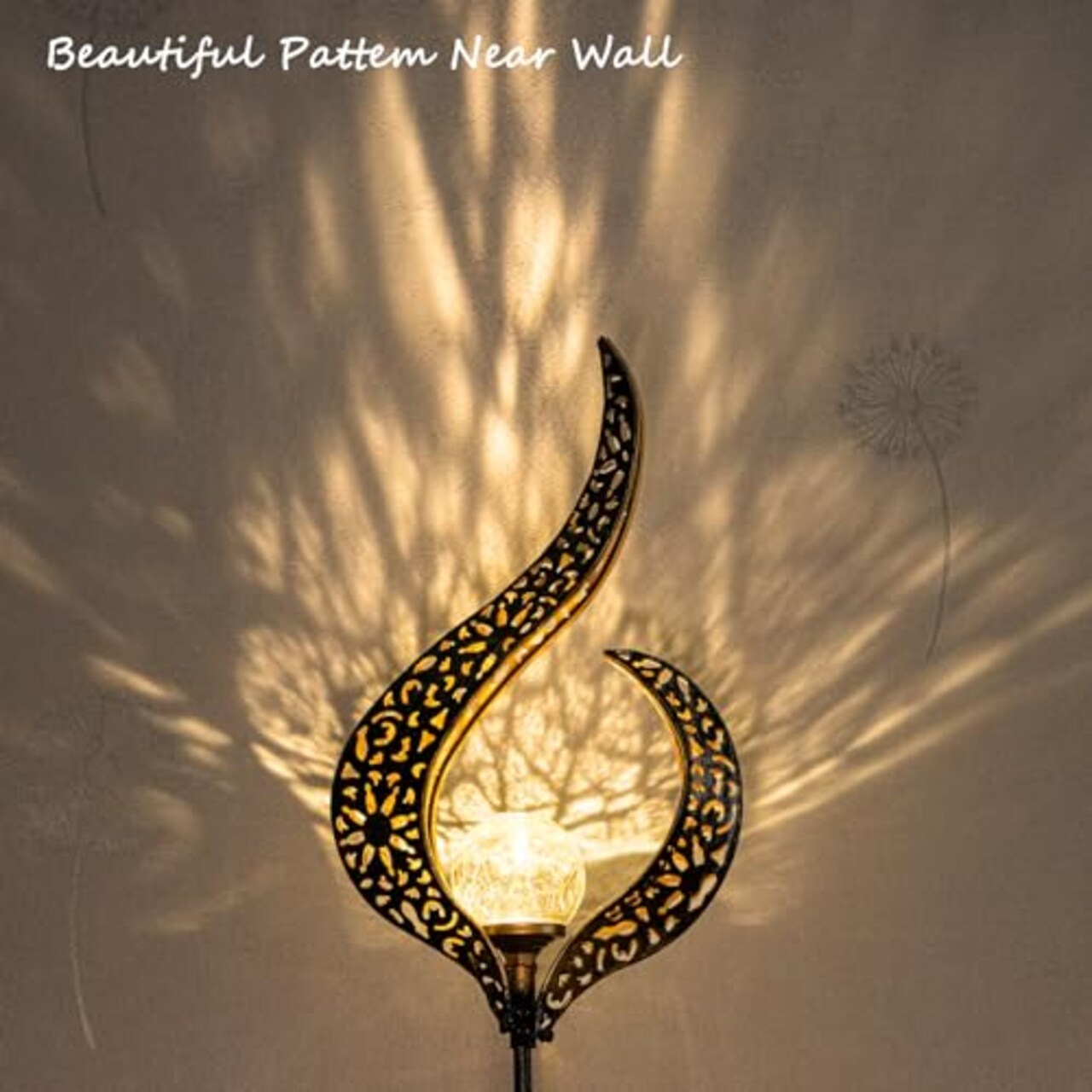 Outdoor Solar Lights Garden Stake Lights, Crackle Glass Globe,Waterproof LED Christmas Gift Fairy Lights for Pathway,Lawn,Patio or Courtyard (Bronze)